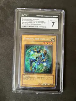 CGC 7 Near Mint Elemental Hero Sparkman EHC2-EN001 - Yu-Gi-Oh! Graded Card - Image 3