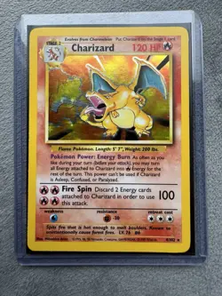 PokÃ©mon TCG Charizard Base Set Holo Unlimited Rare Card 4/102 - Image 2