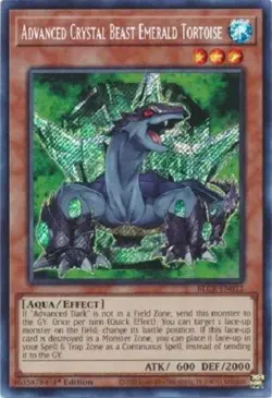Yugioh - Advanced Crystal Beast Emerald Tortoise 1st Secret NM - Free Holo Card - Image 2
