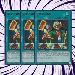 Yugioh! 3x Reasoning RA01-EN052 Ultra Rare 1st Ed NM - Image 1