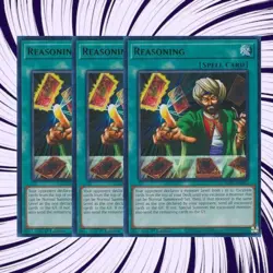 Yugioh! 3x Reasoning RA01-EN052 Ultra Rare 1st Ed NM - Image 3