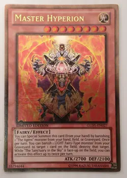 Yugioh Master Hyperion GLD5-EN027 Rare Limited Near Mint - Image 1