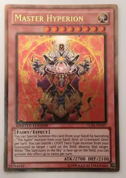 Yugioh Master Hyperion GLD5-EN027 Rare Limited Near Mint - Image 2