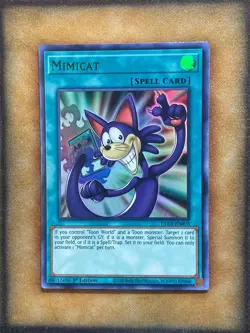 Yugioh Mimicat DLCS-EN078 Ultra Rare 1st Ed GREEN NM - Image 1