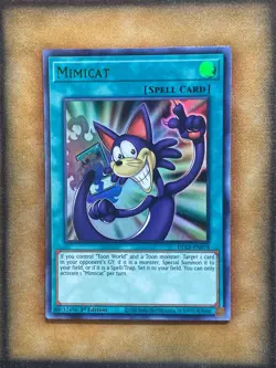 Yugioh Mimicat DLCS-EN078 Ultra Rare 1st Ed GREEN NM - Image 2