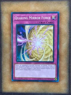 Yugioh Quaking Mirror Force LEDD-ENB23 Common 1st Ed NM - Image 1