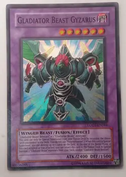 Yugioh Gladiator Beast Gyzarus LODT-EN044 Super Rare Unlimited Near Mint - Image 1