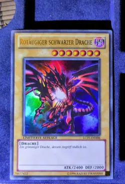Yu-Gi-Oh Card Red-Eyes Black Dragon, Rare, New Mint! 1st Edition! - Image 1