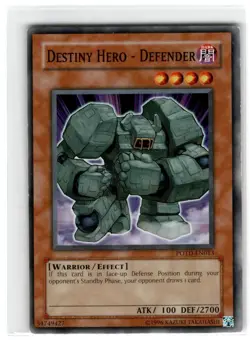 Yu-Gi-Oh! Destiny Hero- Defender Common POTD-EN013 Heavily Played Unlimited - Image 1