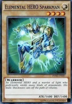 Elemental HERO Sparkman - DEM2-EN011 - Common - Unlimited - Moderately Played - Image 2