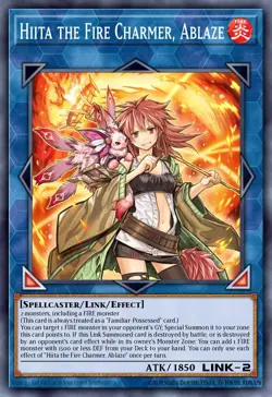 Hiita the Fire Charmer, Ablaze - MGED-EN119 Rare | Yu-Gi-Oh! Card - Image 1