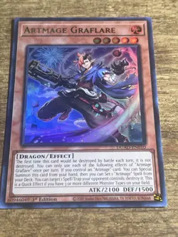Yugioh Artmage Graflare DUAD-EN010 Duelist's Advance 1st Edition - Image 1