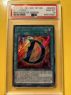 YuGiOh D - FORCE #BROL-EN009🔥PSA 10 GEM MINT🔥1st EDITION-2021 SECRET RARE - Image 1