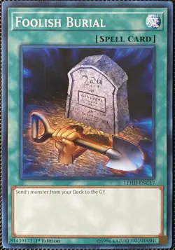 Foolish Burial LEHD-ENC17 Legendary Hero Decks 1st Edition - Yugioh Card - Image 1