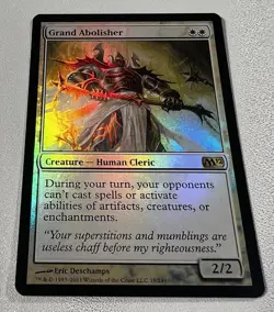 MTG Rare FOIL Grand Abolisher Core Set 2012 (M12) English White Cleric LP Nice! - Image 1