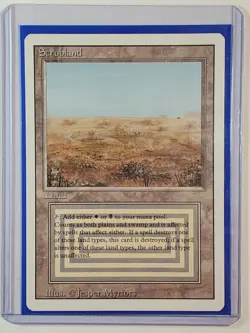 1994 Magic The Gathering MTG Scrubland Revised Edition Dual Land LP - Image 1