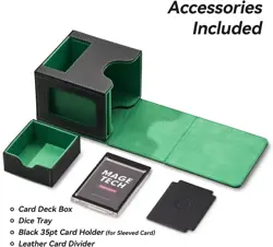 MTG Commander Card & Dice Storage Deck Box Fits 100 Double-Sleeved Waterproof - Image 6