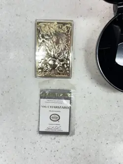 Charizard Pokemon 23K Gold Plated Trading Card 1999 Box Has Water Damage - Image 10