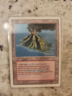 MTG Volcanic Island Revised Edition Regular Rare Dual Land MP - Image 2