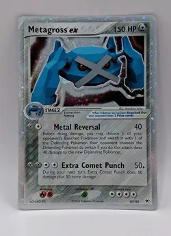 Pokemon TCG EX Hidden Legends Metagross ex #95/101 Holo Rare - Image 1