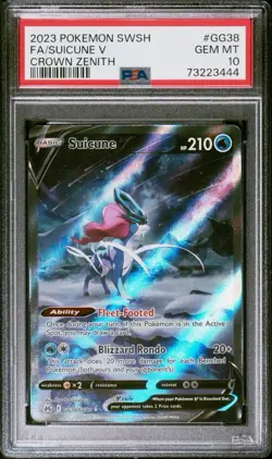 PSA 10 Pokemon Crown Z Entei V #GG36, Suicune V #GG38, Raikou V #GG41 - Image 3