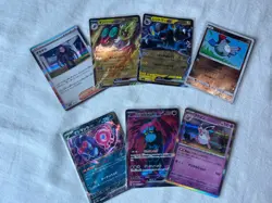 Pokemon Card Lot - 7x Holo / SR / RR Included Bulk Set munkidori luxray - Image 1