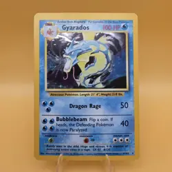 PokÃ©mon Gyarados TCG Base Set Holo Rare Card 6/102 Vintage 1999 LP - Image 1