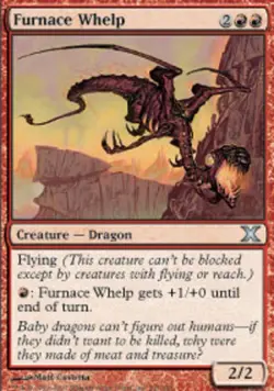 MTG - Furnace Whelp - Foil - 10th Edition - NM, English Magic FLAT RATE SHIP - Image 1