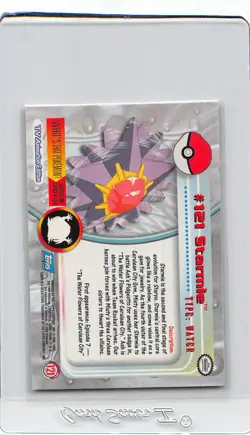 STARMIE #121 - NON-Holo - Blue Logo - SERIES 3 - TOPPS POKEMON CARD - NM - Image 2