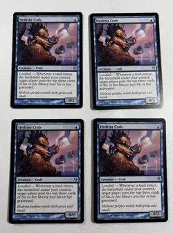 MTG 4x Hedron Crab x4 Zendikar Playset Blue Uncommon Crab Mill MP English - Image 1