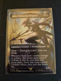 Kain, Traitorous Dragoon Borderless FOIL MTG FIN Nm/M - Image 1