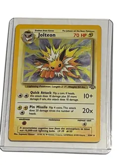 Jolteon Holo Unlimited 4/64 Jungle 1999 Vintage Pokemon TCG LP/MP - Image 1