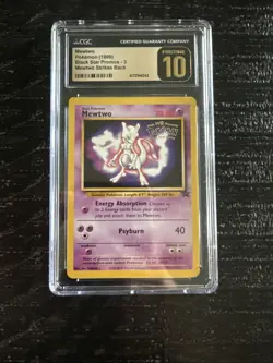 CGC 10 PRISTINE Mewtwo # 3 WB WOTC Black Star PROMO Pokemon Card 037 - Image 1