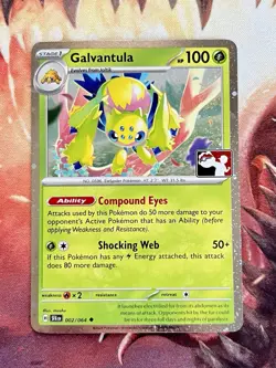 Galvantula COSMOS Holo Play Stamp 002/064 Pokemon Prize Pack Series 6 Card NM ⚡️ - Image 1
