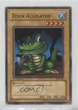 Toon Alligator 1st Ed. YuGiOh Starter Deck Pegasus #SDP-009 2003 pr9 - Image 1