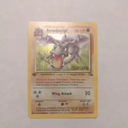 Aerodactyl 1/62 Fossil-1st Edition Holo Pre-Release Stamp Pokemon Card Tcg - Image 1