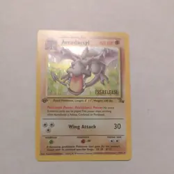 Aerodactyl 1/62 Fossil-1st Edition Holo Pre-Release Stamp Pokemon Card Tcg - Image 4