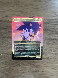 ðŸŒŸ Sonic the Hedgehog NON-FOIL Sonic Secret Lair MTG IN HAND ðŸŒŸ - Image 1