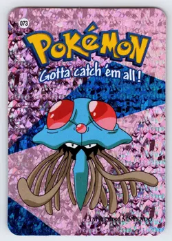 Tentacruel #073 2000 Pokemon Vending Prism Holo Sticker Card Authentic Nintendo - Image 1
