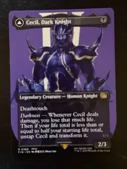 MTG Final Fantasy English Cecil, Dark Knight Borderless 0380 Non-Foil - Image 1