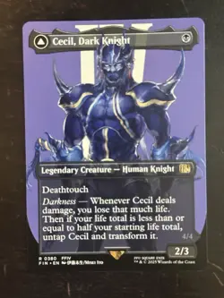 MTG Final Fantasy English Cecil, Dark Knight Borderless 0380 Non-Foil - Image 1