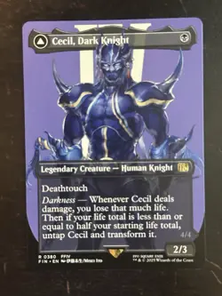 MTG Final Fantasy English Cecil, Dark Knight Borderless 0380 Non-Foil - Image 3
