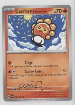 Castform Sunny Form Pokemon SV08: Surging Sparks #020 0i4k - Image 1