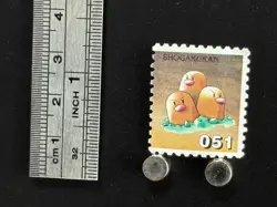 Dugtrio Pokemon Stamp Card Japanese Shogakukan Nintendo Game Anime TCG F - Image 2