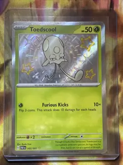 Pokemon Toedscool 105/091 Paldean Fates Shiny Ultra Rare Holo NM - Image 1
