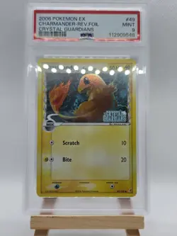 Charmander Holo Ex Crystal Guardians Pokemon Card PSA 9 - Image 1