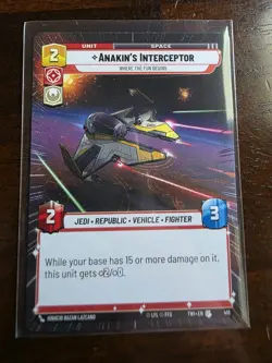STAR WARS UNLIMITED TCG TWI ANAKIN'S INTERCEPTOR HYPERSPACE Card NM - Image 1