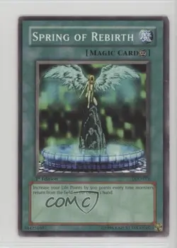 Spring of Rebirth 1st Ed. YuGiOh Legacy Darkness #LOD-076 2003 16f0 - Image 1