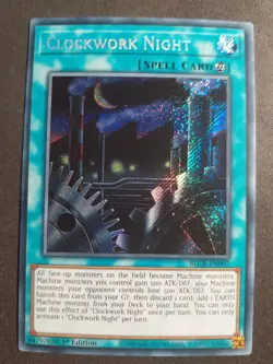Yugioh TCG Clockwork Night BLCR-EN007 Secret Rare 1st Edition Near Mint - Image 1