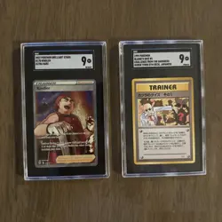 Pokemon TCG: SGC Mint 9 2 Slab Trainer Bundle Ft. Blaineâ€™s Quiz & Kindler - Image 1